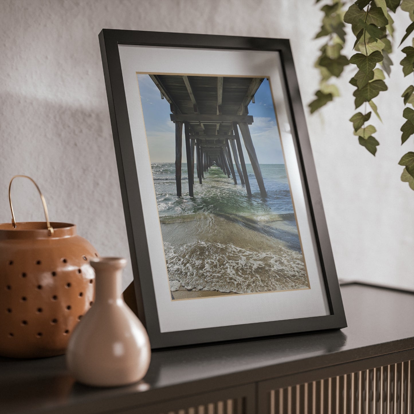 Under Jetty View Framed Poster